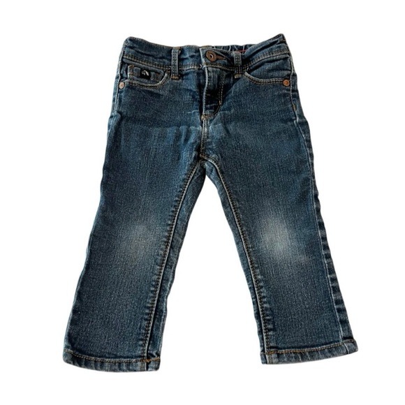 ⚡️4/$20⚡️ Jordache Girls Dark Blue Skinny Kids Jeans Snap Button, Baby 18 MTH - Picture 3 of 5